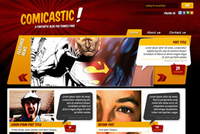 Comicastic website template