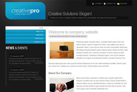 One page business website template