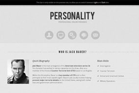 Personality website template
