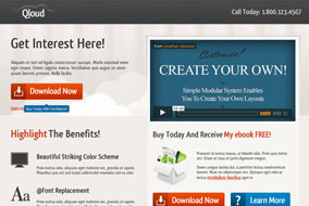 Qloud landing page template