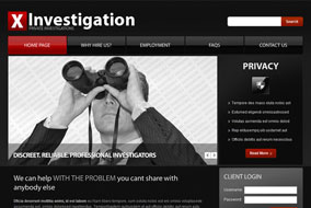 X Investigation website template