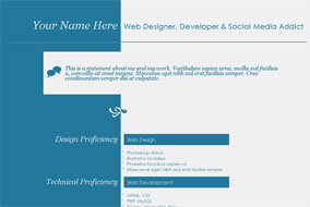 CV for Creatives website template